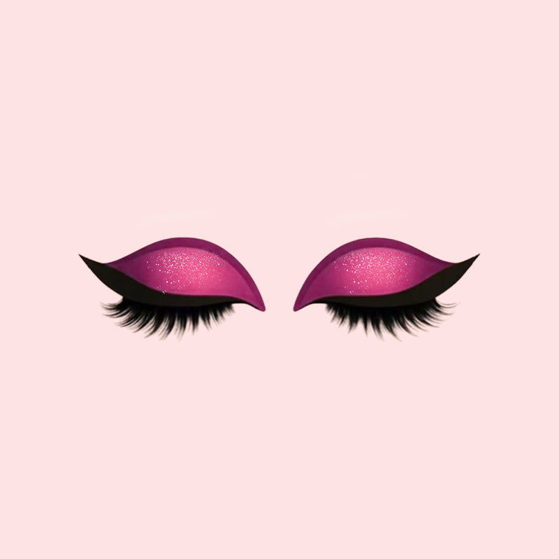Oogschaduw wimpers make-up stickers