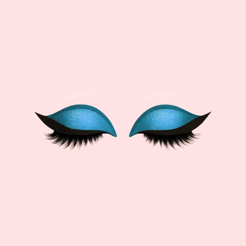 Oogschaduw wimpers make-up stickers