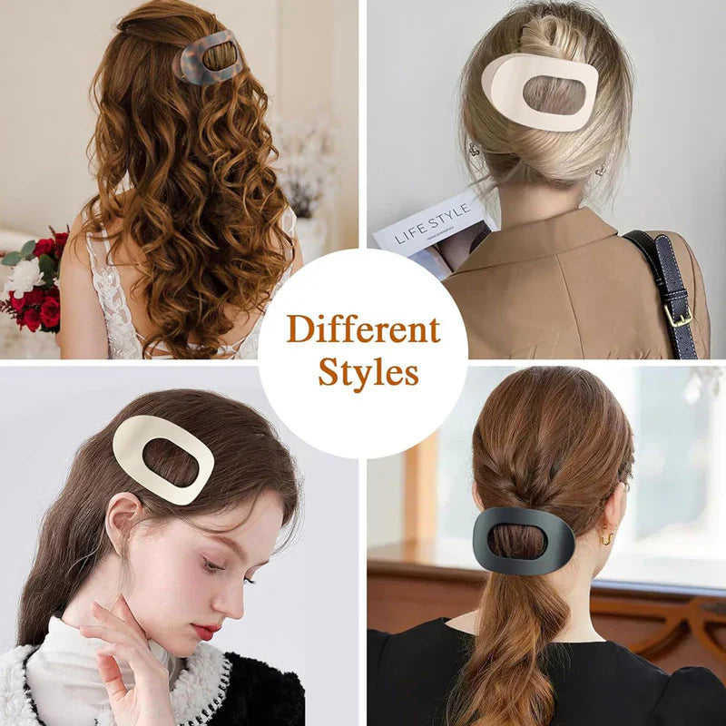 Ovale Haarklammer-Set (4 Stück)