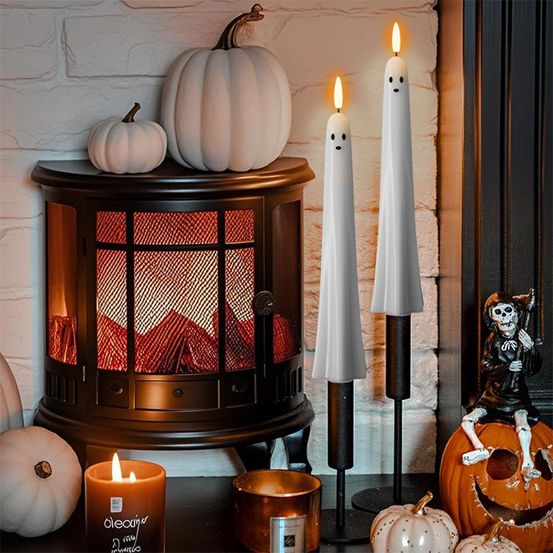 🎃👻 Fernbedienbares Geisterlicht mit 3D-Flammeneffekt 👻🎃
