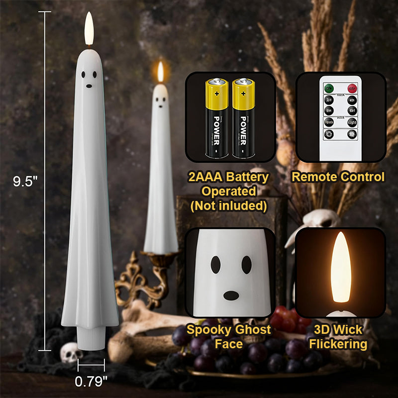 🎃👻 Fernbedienbares Geisterlicht mit 3D-Flammeneffekt 👻🎃