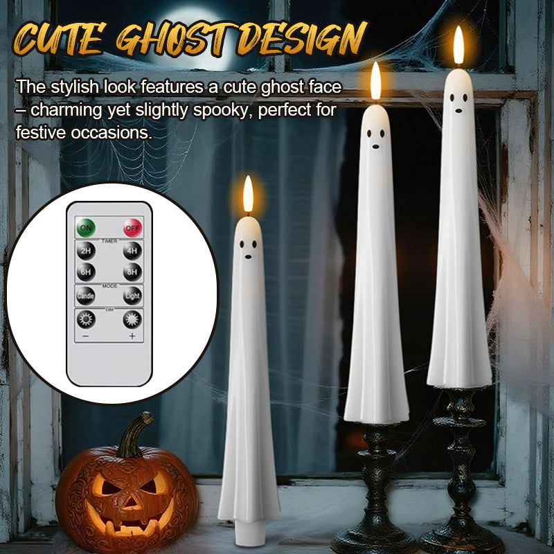 🎃👻 Fernbedienbares Geisterlicht mit 3D-Flammeneffekt 👻🎃