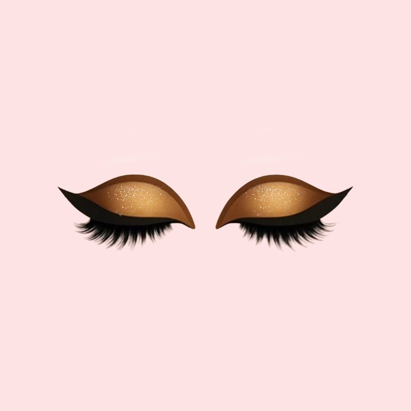 Oogschaduw wimpers make-up stickers