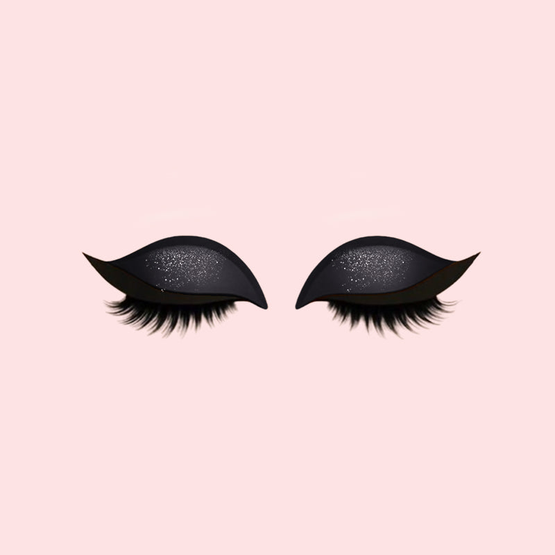 Oogschaduw wimpers make-up stickers