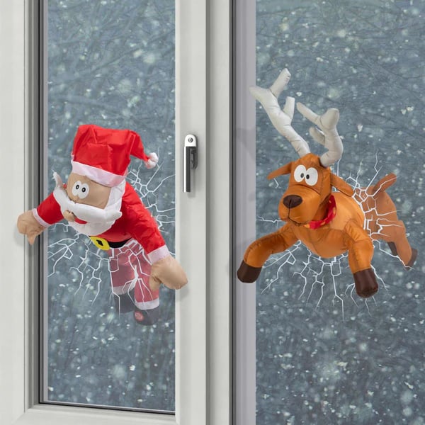 Krachende Rentiere & Weihnachtsmann-Set