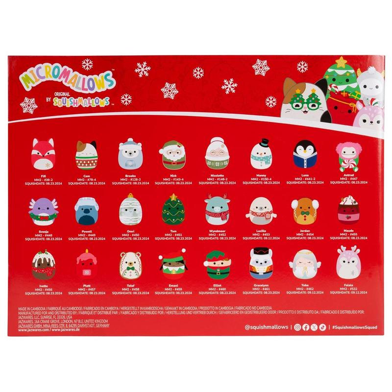 🎅 Early Christmas Sale🎅2026 Squishmallows 24-Tage Mikro-Kuscheliger Adventskalender