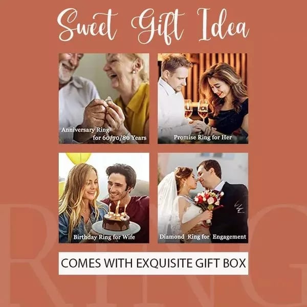 🎁 3-Karat Superfunkelnder Zirkon Ring