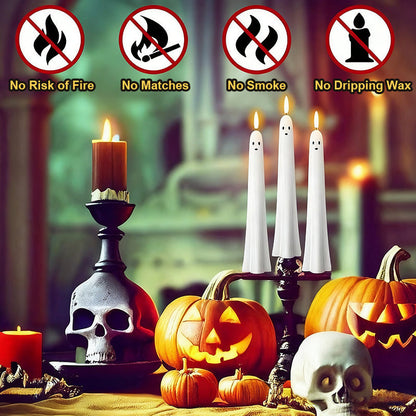 🎃👻 Fernbedienbares Geisterlicht mit 3D-Flammeneffekt 👻🎃