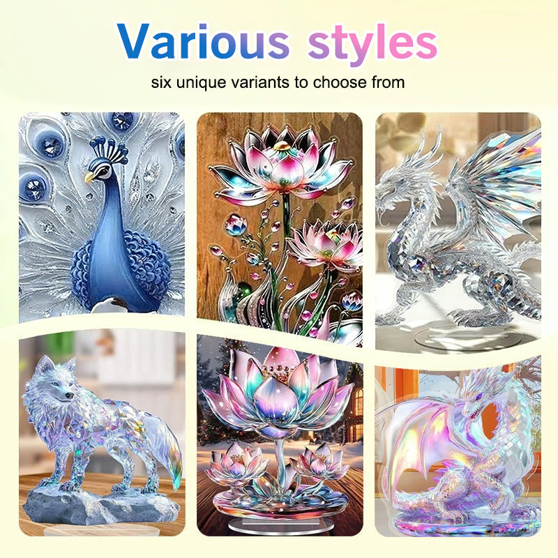 【✨1+1 Gratis】 Bunte Tierfigur aus Acryl für den Schreibtisch