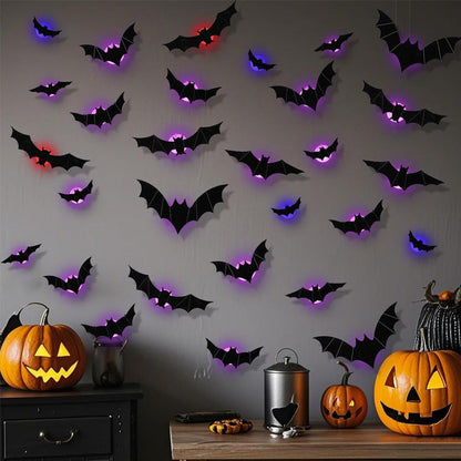🎃LED Gloeiende Vleermuis Groep🦇
