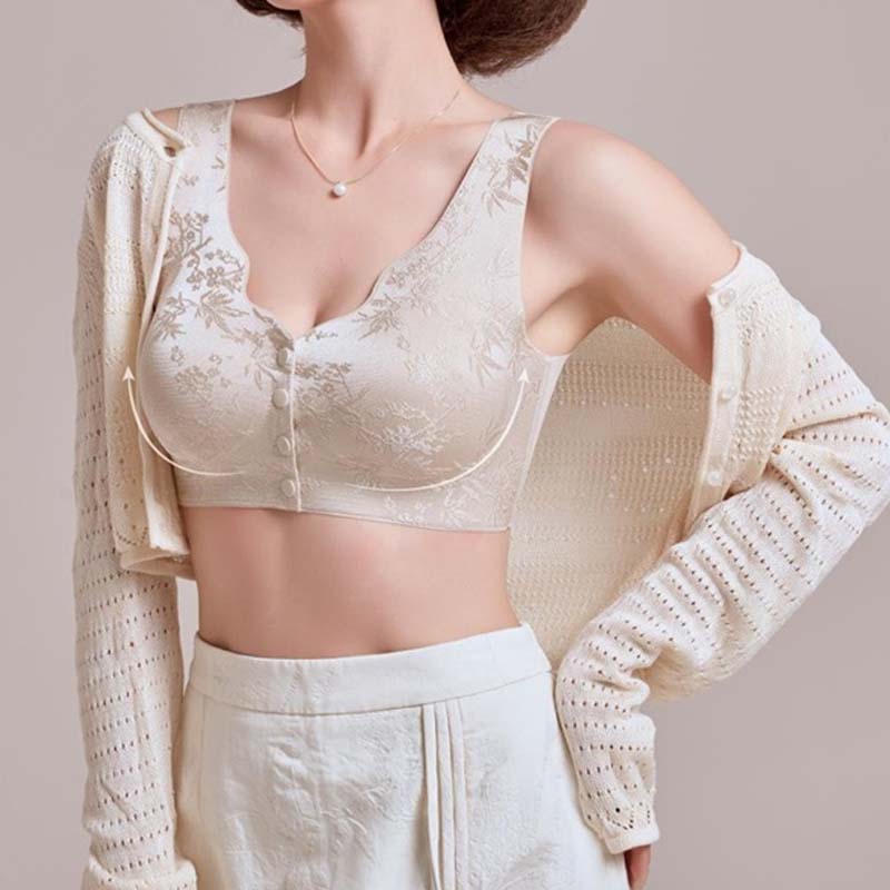 🎁 KAUF 1 ERHALTE 2 KOSTENLOS! | Embossed Jacquard Vorn verschließbarer BH