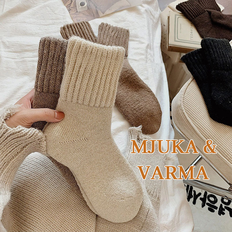 🧦 5 Paar Damen Wollsocken – Warme Mittelsocken