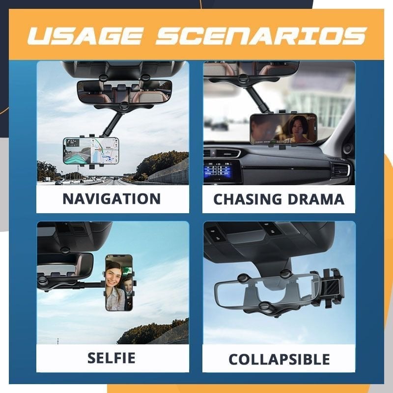 🔥Roterbarer und ausziehbarer Auto-Handyhalter