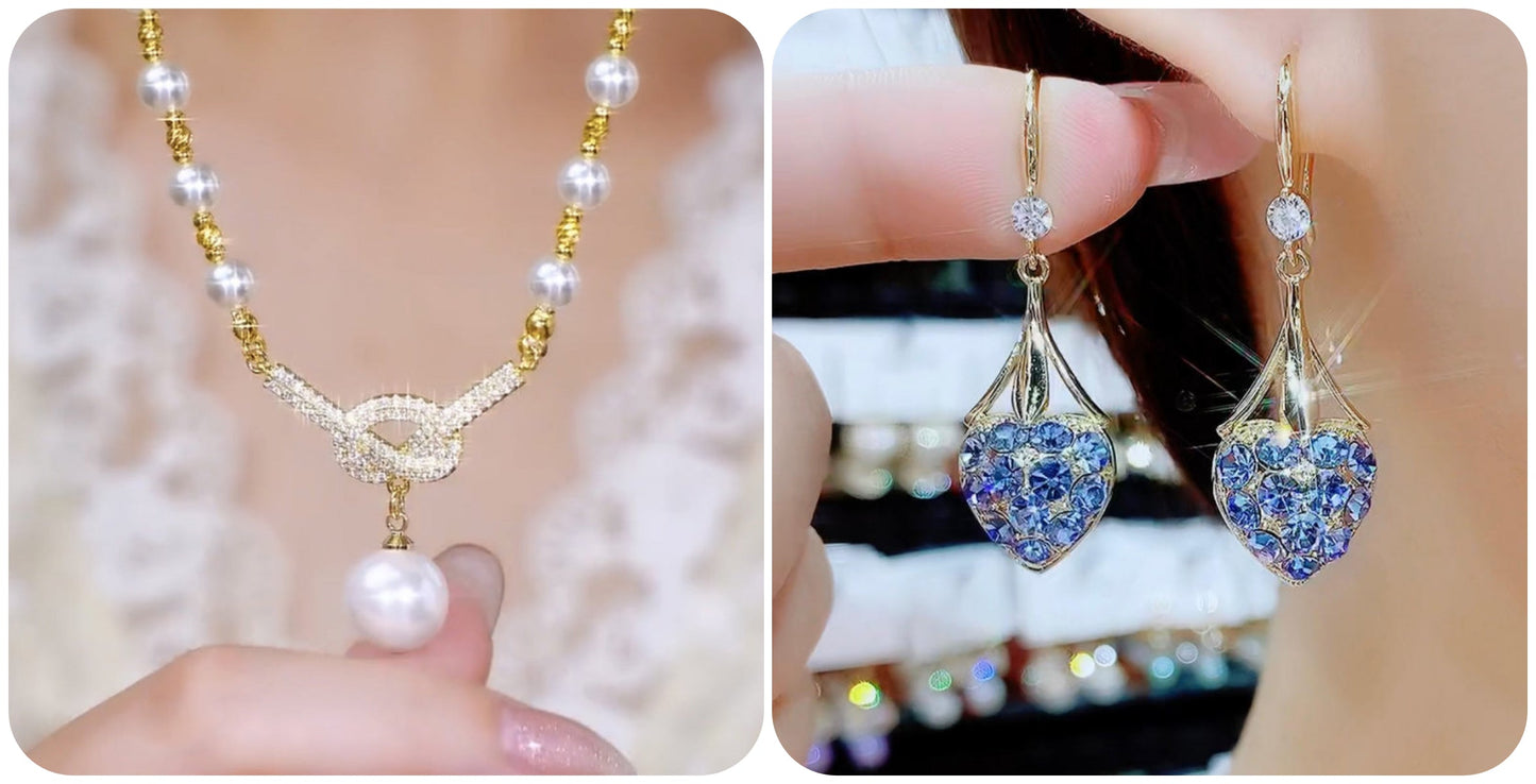 Halskette aus natürlichen Perlen