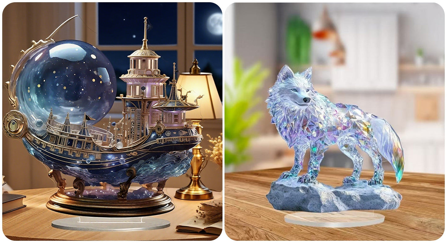 【✨1+1 Gratis】 Bunte Tierfigur aus Acryl für den Schreibtisch