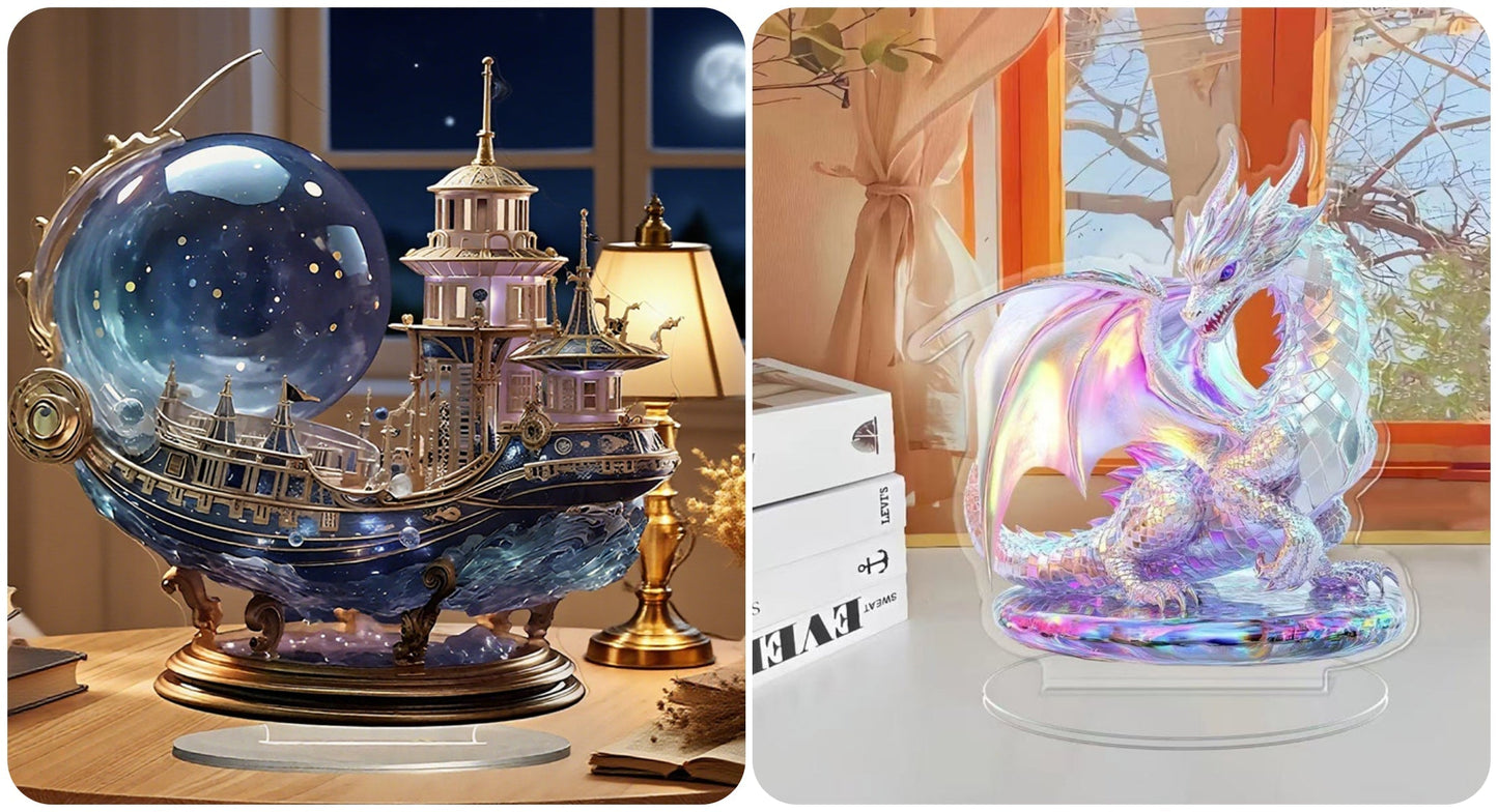 【✨1+1 Gratis】 Bunte Tierfigur aus Acryl für den Schreibtisch