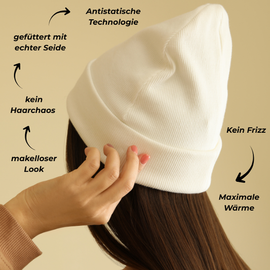 Anti-Frizz Winter-Mütze– Schönes Haar den ganzen Winter