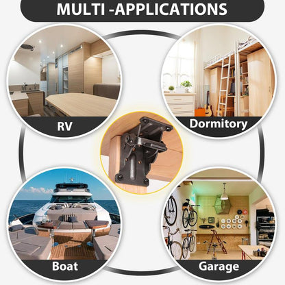 Platzsparende klappbare Winkelverbinder mit 90°-Verriegelung – Stahlscharniere