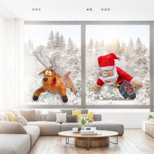 Krachende Rentiere & Weihnachtsmann-Set