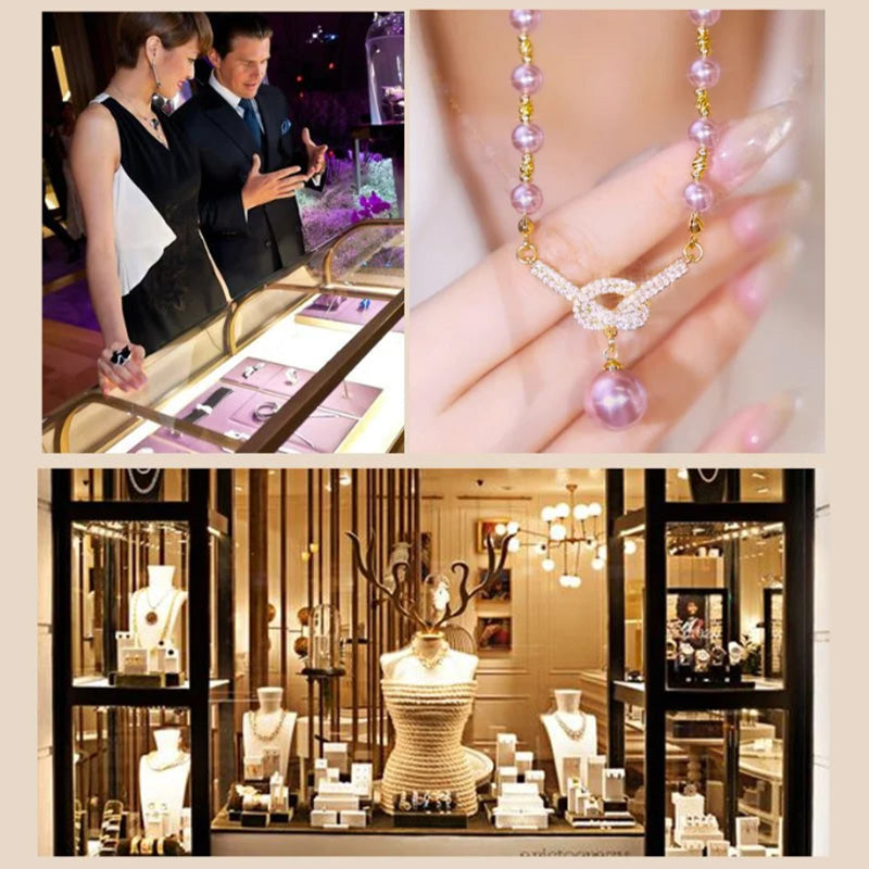 Halskette aus natürlichen Perlen