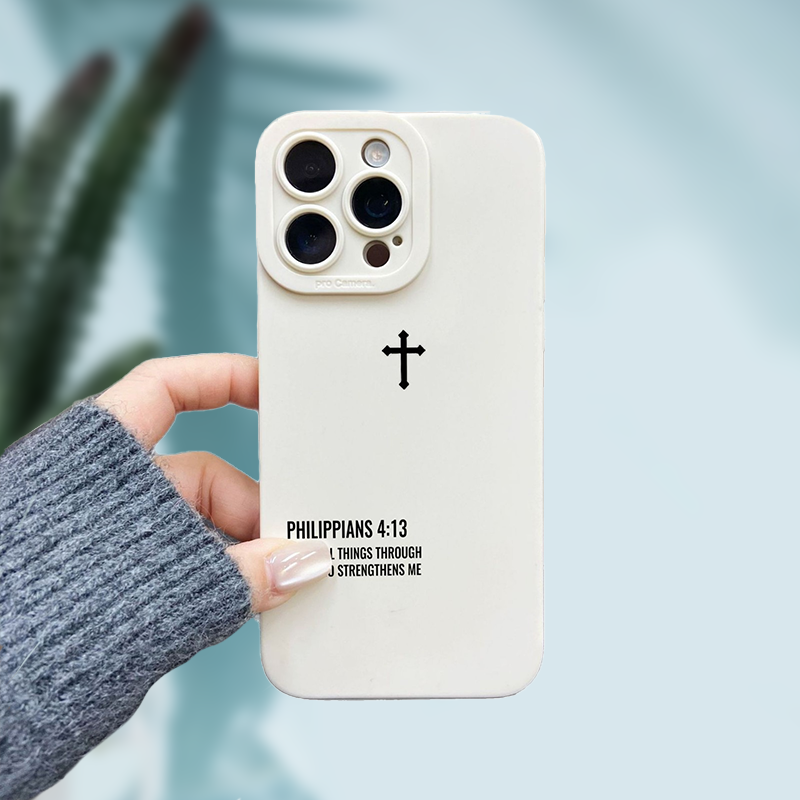 Mattes iPhone-Hülle mit Kreuz-Design