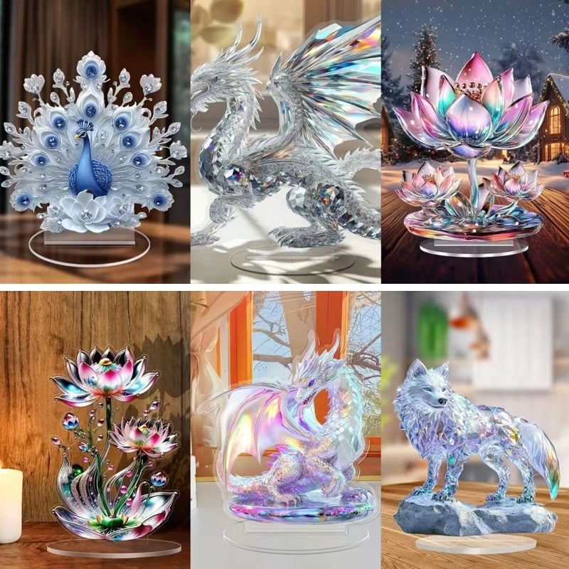 【✨1+1 Gratis】 Bunte Tierfigur aus Acryl für den Schreibtisch