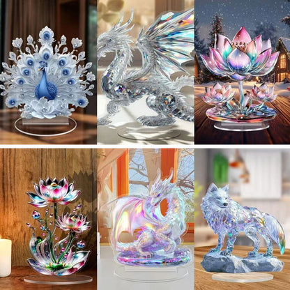 【✨1+1 Gratis】 Bunte Tierfigur aus Acryl für den Schreibtisch