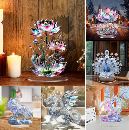 【✨1+1 Gratis】 Bunte Tierfigur aus Acryl für den Schreibtisch